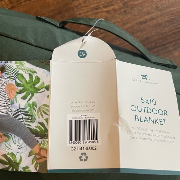 Little unicorn midnight poppy outdoor blanket 5x10ft - Picture 11 of 12